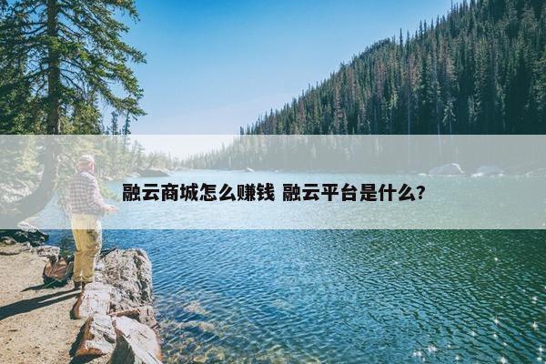 融云商城怎么赚钱 融云平台是什么?