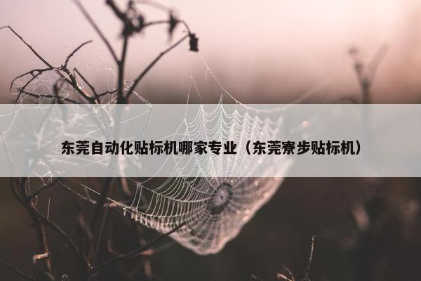 东莞自动化贴标机哪家专业（东莞寮步贴标机）