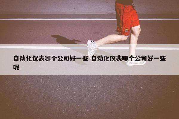 自动化仪表哪个公司好一些 自动化仪表哪个公司好一些呢