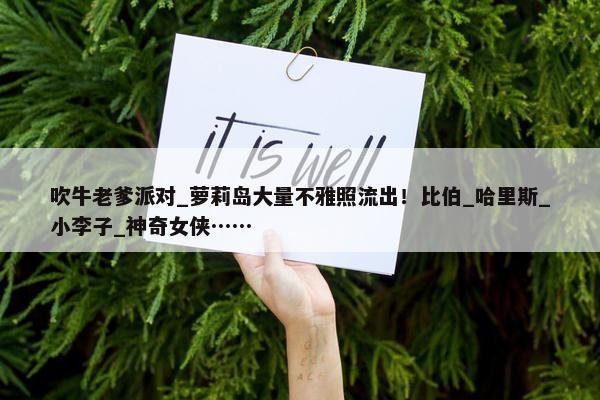 吹牛老爹派对_萝莉岛大量不雅照流出！比伯_哈里斯_小李子_神奇女侠……