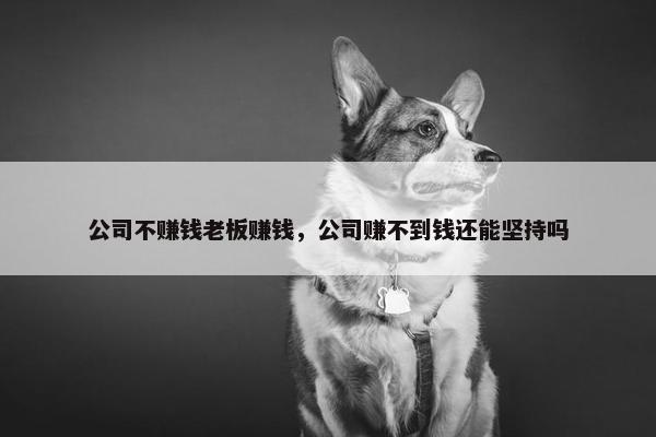 公司不赚钱老板赚钱，公司赚不到钱还能坚持吗