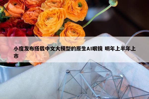 小度发布搭载中文大模型的原生AI眼镜 明年上半年上市