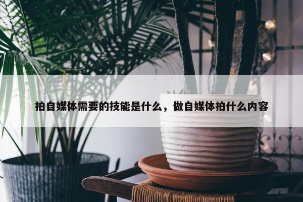 拍自媒体需要的技能是什么，做自媒体拍什么内容