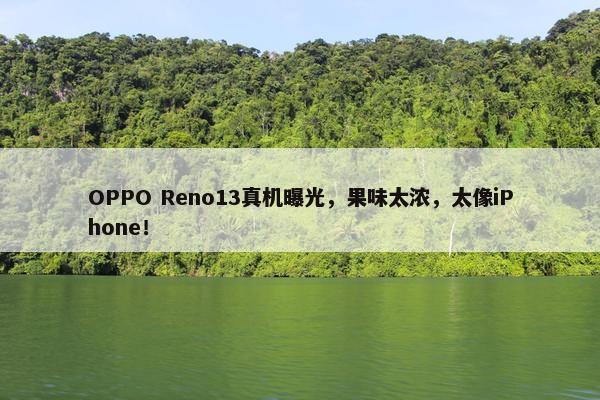 OPPO Reno13真机曝光，果味太浓，太像iPhone！