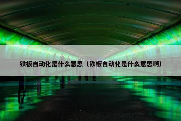 铁板自动化是什么意思（铁板自动化是什么意思啊）