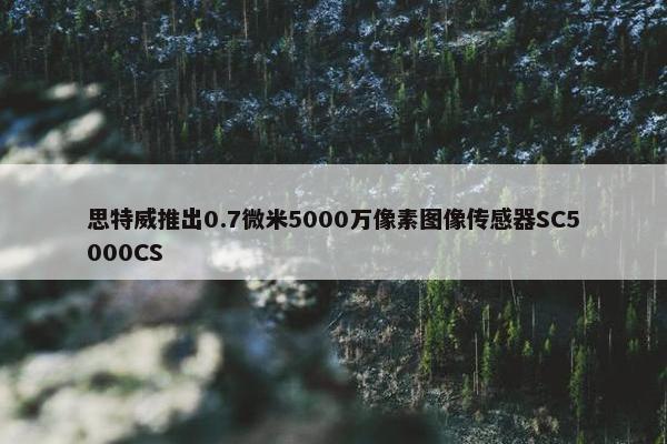 思特威推出0.7微米5000万像素图像传感器SC5000CS