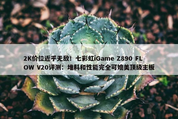 2K价位近乎无敌！七彩虹iGame Z890 FLOW V20评测：堆料和性能完全可媲美顶级主板