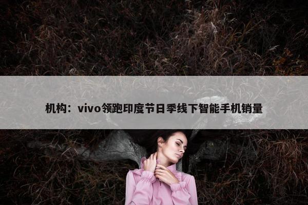 机构：vivo领跑印度节日季线下智能手机销量