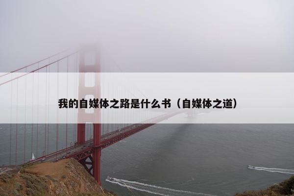 我的自媒体之路是什么书（自媒体之道）