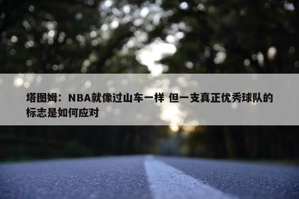 塔图姆：NBA就像过山车一样 但一支真正优秀球队的标志是如何应对