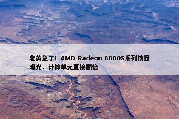 老黄急了！AMD Radeon 8000S系列核显曝光，计算单元直接翻倍