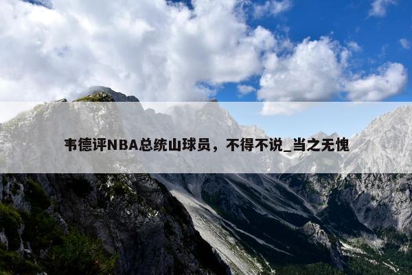 韦德评NBA总统山球员，不得不说_当之无愧