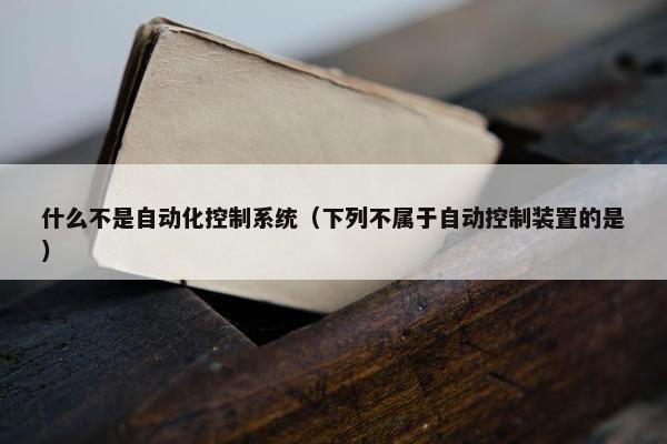 什么不是自动化控制系统（下列不属于自动控制装置的是）