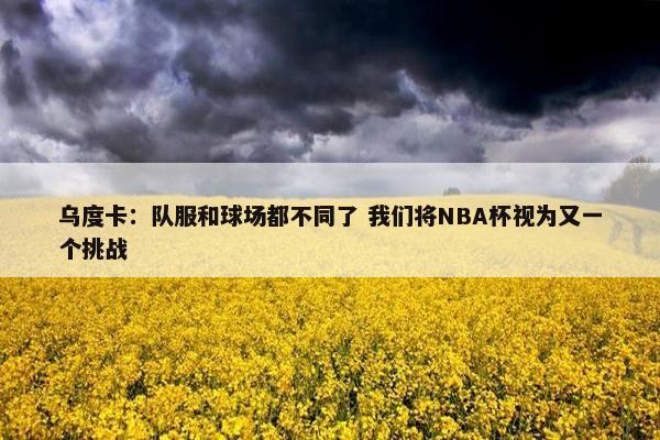 乌度卡：队服和球场都不同了 我们将NBA杯视为又一个挑战