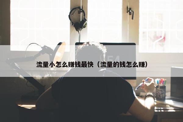 流量小怎么赚钱最快（流量的钱怎么赚）