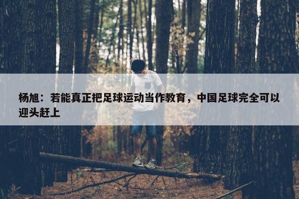 杨旭：若能真正把足球运动当作教育，中国足球完全可以迎头赶上