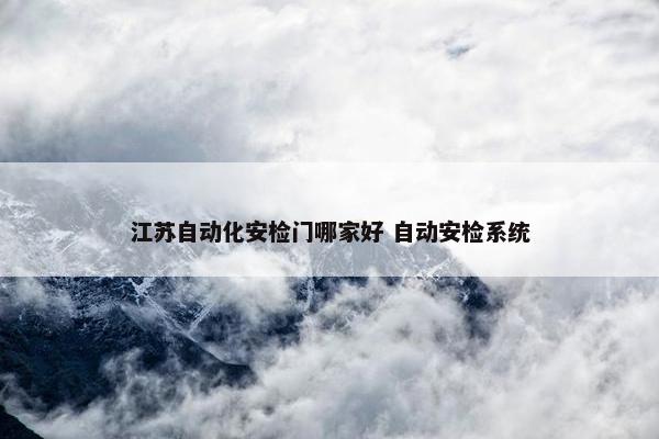 江苏自动化安检门哪家好 自动安检系统