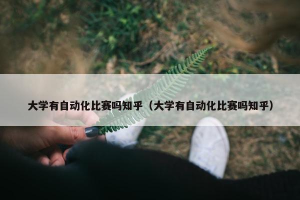 大学有自动化比赛吗知乎（大学有自动化比赛吗知乎）