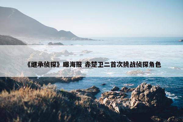 《继承侦探》曝海报 赤楚卫二首次挑战侦探角色