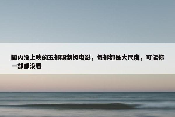 国内没上映的五部限制级电影，每部都是大尺度，可能你一部都没看