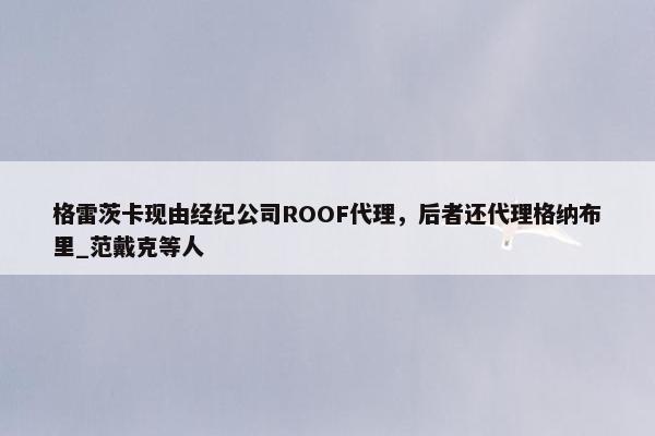 格雷茨卡现由经纪公司ROOF代理，后者还代理格纳布里_范戴克等人