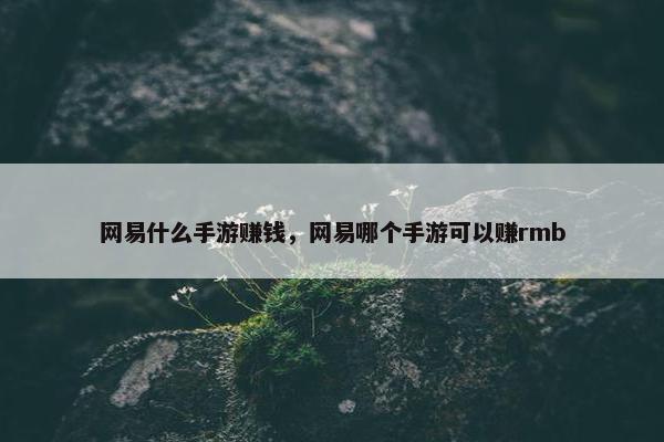 网易什么手游赚钱，网易哪个手游可以赚rmb