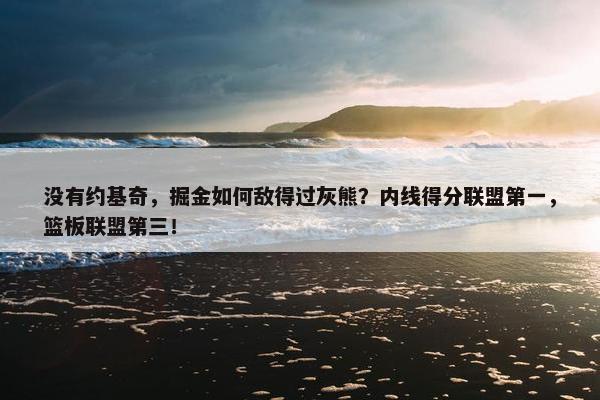 没有约基奇，掘金如何敌得过灰熊？内线得分联盟第一，篮板联盟第三！