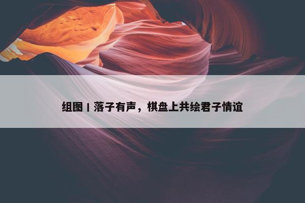 组图丨落子有声，棋盘上共绘君子情谊