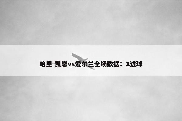 哈里-凯恩vs爱尔兰全场数据：1进球