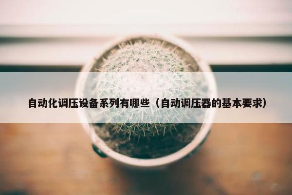 自动化调压设备系列有哪些（自动调压器的基本要求）