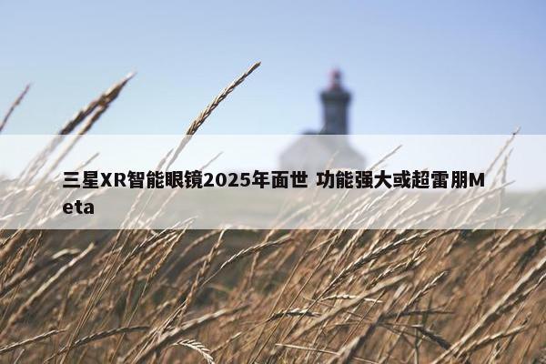 三星XR智能眼镜2025年面世 功能强大或超雷朋Meta