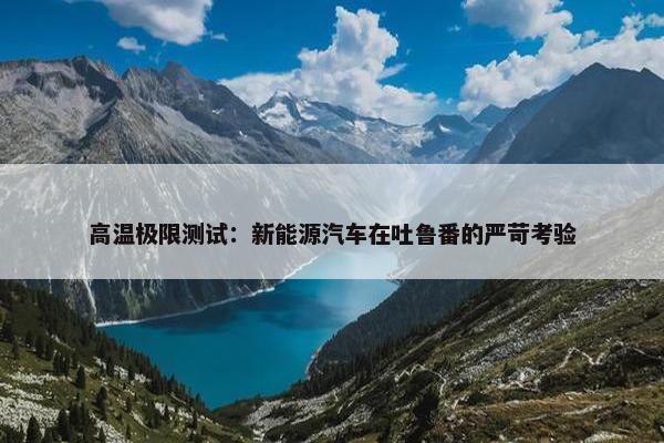 高温极限测试：新能源汽车在吐鲁番的严苛考验