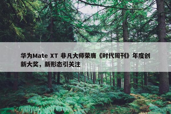 华为Mate XT 非凡大师荣膺《时代周刊》年度创新大奖，新形态引关注