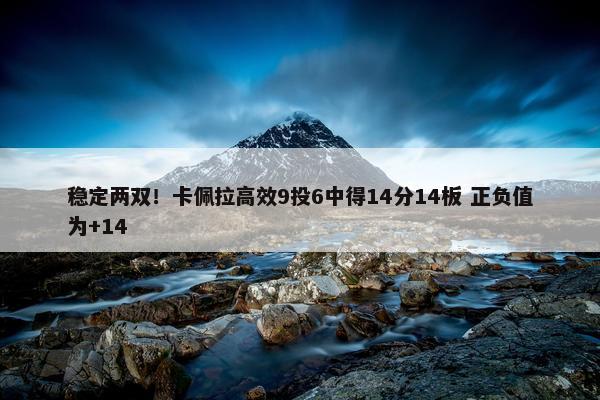 稳定两双！卡佩拉高效9投6中得14分14板 正负值为+14