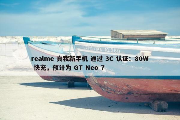 realme 真我新手机 通过 3C 认证：80W 快充，预计为 GT Neo 7