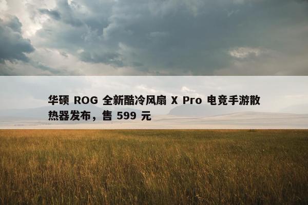 华硕 ROG 全新酷冷风扇 X Pro 电竞手游散热器发布，售 599 元