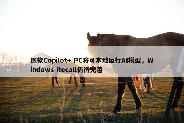 微软Copilot+ PC将可本地运行AI模型，Windows Recall仍待完善