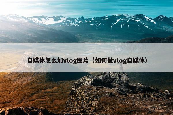 自媒体怎么加vlog图片（如何做vlog自媒体）