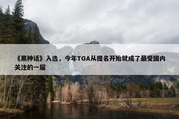 《黑神话》入选，今年TGA从提名开始就成了最受国内关注的一届