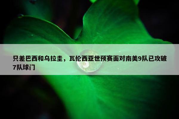 只差巴西和乌拉圭，瓦伦西亚世预赛面对南美9队已攻破7队球门