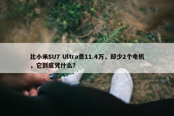 比小米SU7 Ultra贵11.4万，却少2个电机，它到底凭什么？