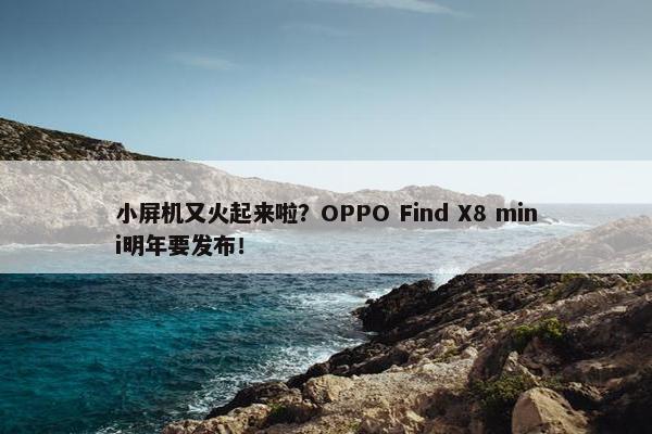 小屏机又火起来啦？OPPO Find X8 mini明年要发布！