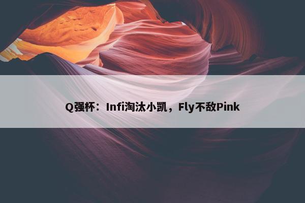 Q强杯：Infi淘汰小凯，Fly不敌Pink