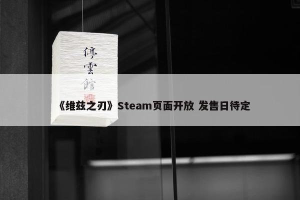 《维兹之刃》Steam页面开放 发售日待定