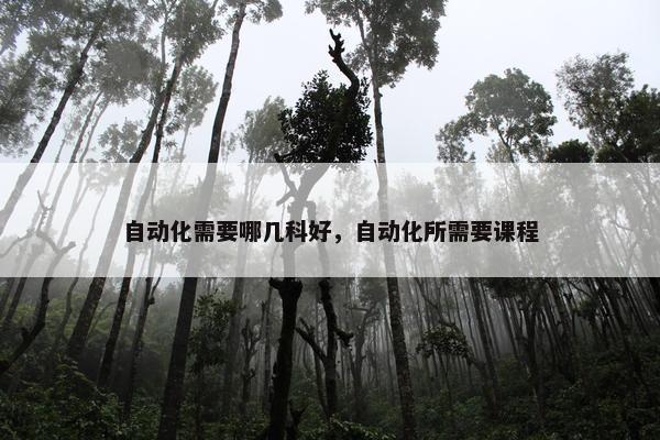 自动化需要哪几科好，自动化所需要课程