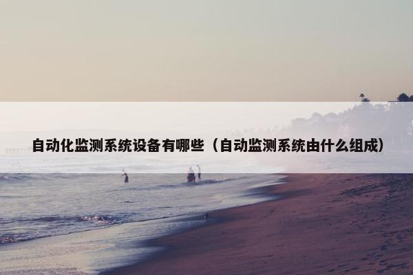 自动化监测系统设备有哪些（自动监测系统由什么组成）