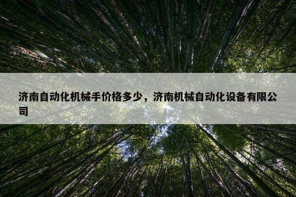 济南自动化机械手价格多少，济南机械自动化设备有限公司