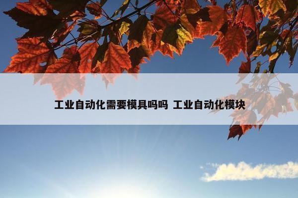 工业自动化需要模具吗吗 工业自动化模块