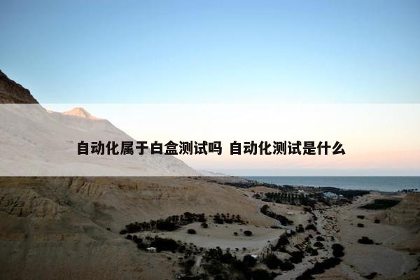 自动化属于白盒测试吗 自动化测试是什么