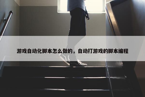 游戏自动化脚本怎么做的，自动打游戏的脚本编程